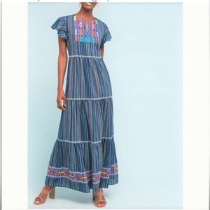 Anthropologie tiered maxi dress by LAIA. Size small